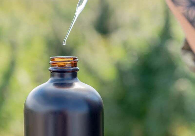 Live Resin bottle with dropper closeup